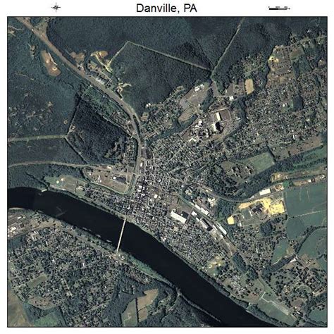 Aerial Photography Map of Danville, PA Pennsylvania