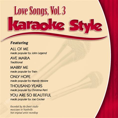 Karaoke Style: Love Songs Vol. 3 - Various (Music) | daywind.com