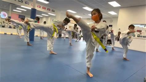 Tae Kwon Do Belt Test - Yellow Green Stripe - YouTube