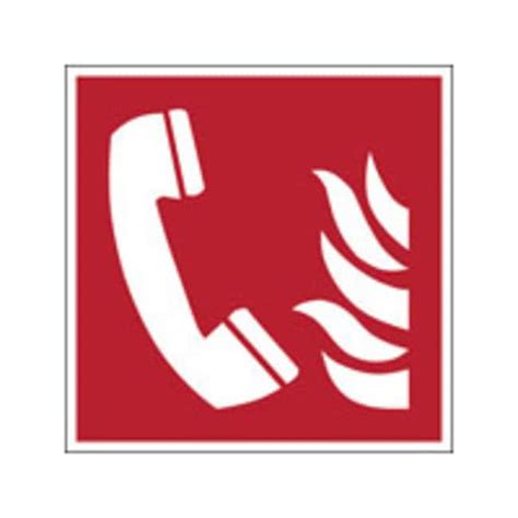 Brady™ Polypropylene: ISO Safety Sign - Fire emergency telephone W x H ...