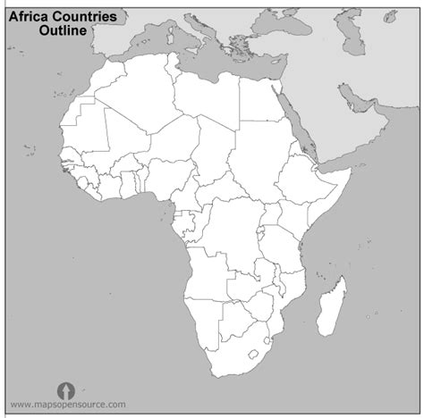 Free Africa Maps | Maps of Africa | Maps of Africa Continent open source | Mapsopensource.com