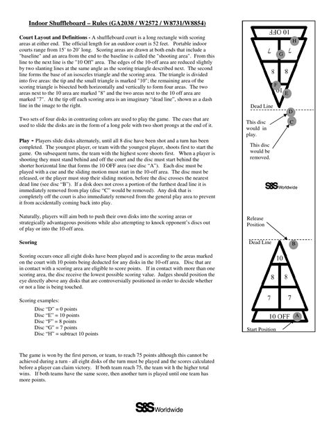 Printable Shuffleboard Rules - Printable Templates