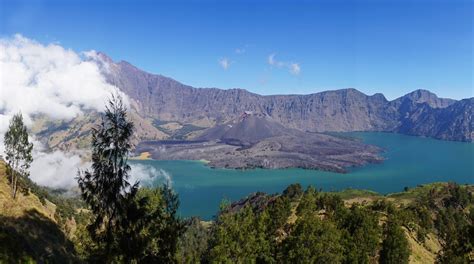 Mount Rinjani is an active volcano, the second highest in Indonesia