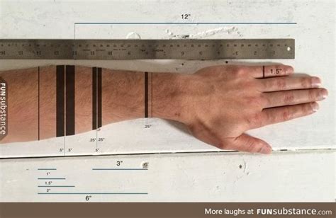 A functional tattoo concept that turns arm into a ruler - FunSubstance