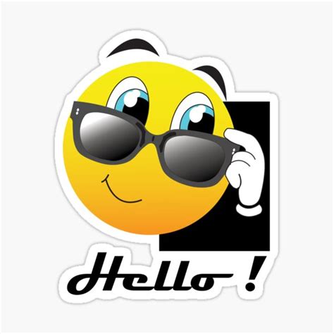 "Cute Emoji Hello Design " Sticker for Sale by CreoBiz | Redbubble