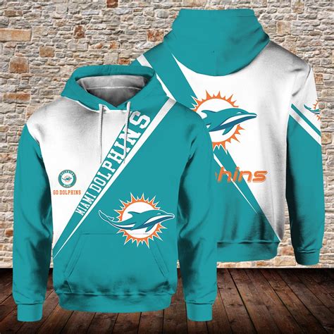 NFL Miami Dolphins Hoodie 3D Print Pocket Pullover