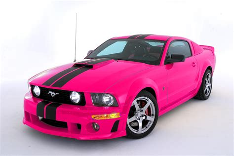 Black and pink ford mustang