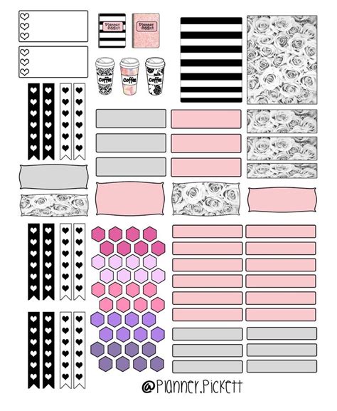 CHANEL THEME PLANNER STICKERS | Pegatinas imprimibles, Planillas para ...