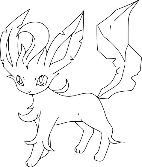 Leafeon Pokemon coloring page - free printable coloring pages on coloori.com