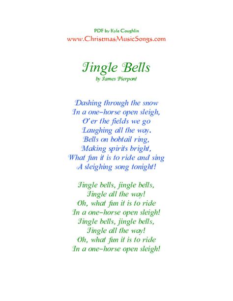 Holly Jolly Christmas Lyrics Printable