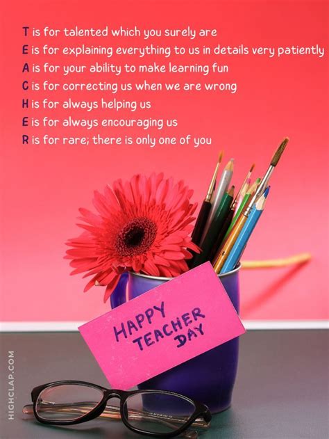 Teacher's Day Short Acrostic Poems Thank You Poems For Teachers, Best Teachers Day Quotes ...