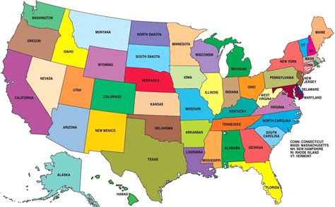 United States Map And Names