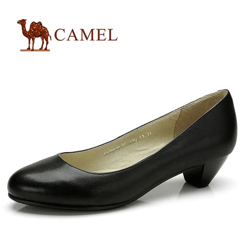 Camel camel shoes women's elegant spring elegant round toe genuine ...