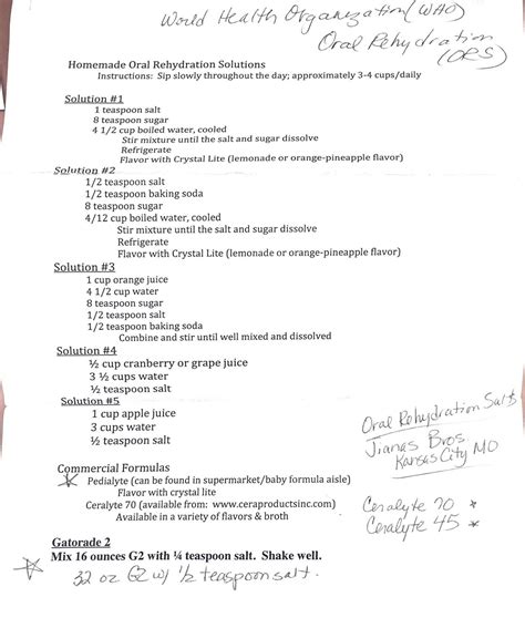 oral rehydration solution recipe world health organization - Ceola Loftin