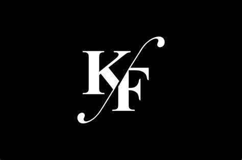 KF Monogram Logo Design By Vectorseller | TheHungryJPEG.com