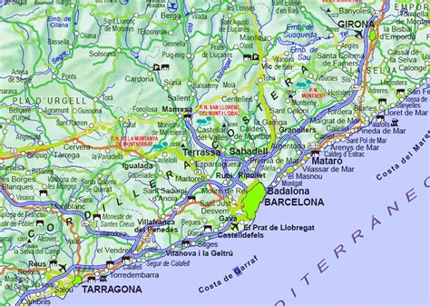 Mapa de barcelona y alrededores - Mapa de barcelona y alrededores ...