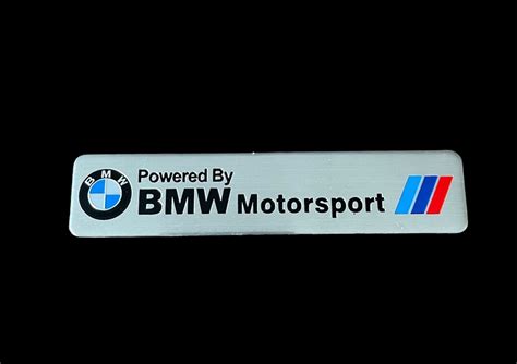 BMW Motorsport Car Sticker Emblem Aluminum Sticker 12 X 2.5 Cm - Etsy