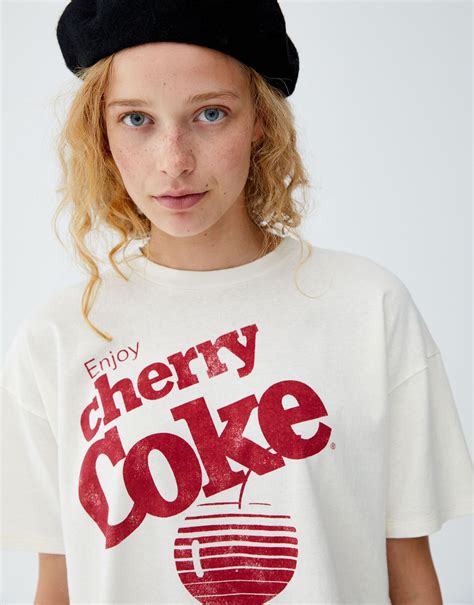 T-shirt Cherry Coke - PULL & BEAR