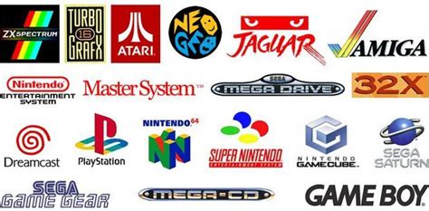 Collection of vintage logos | Retro games console, Games, Retro gaming