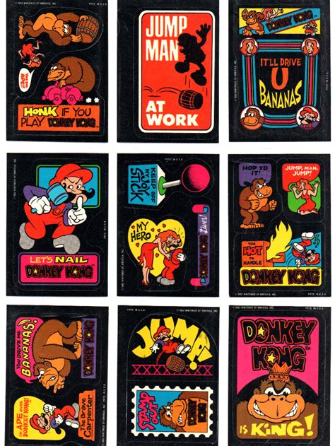 9x Donkey Kong Arcade Sticker Nintendo | Online Shop | Retrendo