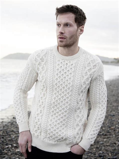 Aran Mens Sweater A653 Mens Cable Knit Sweater, Sweater Shop, Knit Men ...