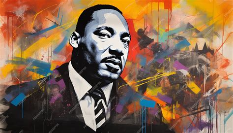 Premium AI Image | Martin Luther king graffiti style art street wear