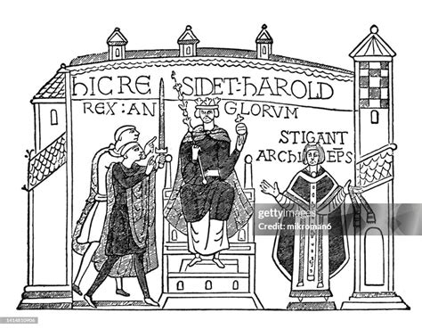 Portrait Of Harold Godwinson Harold Ii Last Crowned Anglosaxon English ...