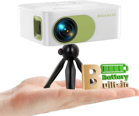 Amazon.com: Mini Projector Battery Powered with Bluetooth - Native HD ...