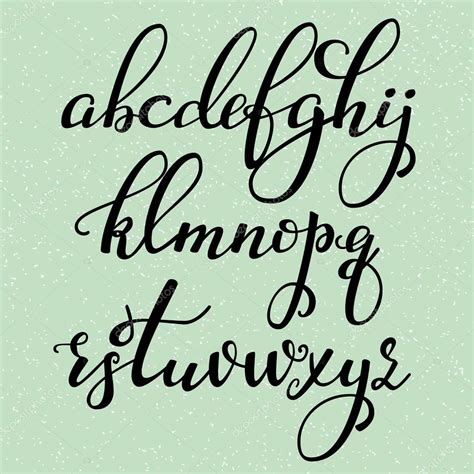 Calligraphy Alphabet Handwritten Modern Calligraphy Letters Alphabet ...