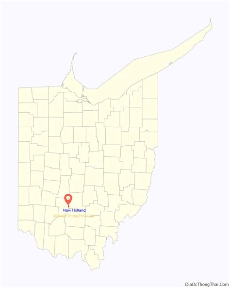 Map of New Holland village, Ohio