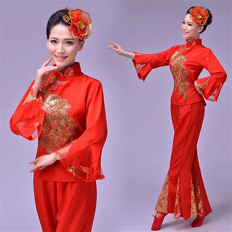 2019 New Year Women Dancing Traditional Costumes Performance Clothes ...