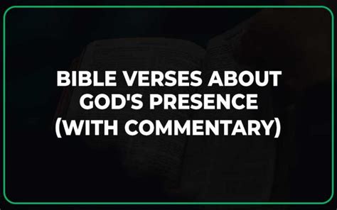 23 Important Bible Verses About God’s Presence (With Commentary) - Scripture Savvy