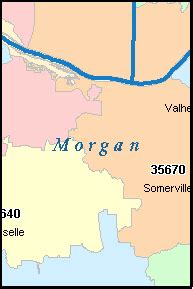 MORGAN County, Alabama Digital ZIP Code Map