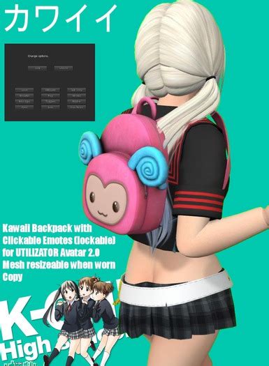 Second Life Marketplace - KO-H Avatar 2.0 Kawaii Emote Backpack Fuzzy