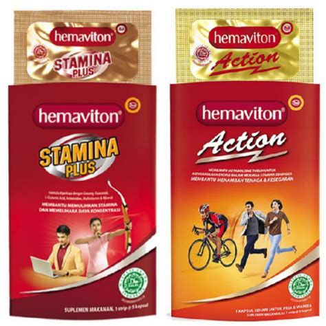 Jual Hemaviton Stamina Plus / Hemaviton Action / Kapsul Multivitamin / Suplemen Kesehatan ...