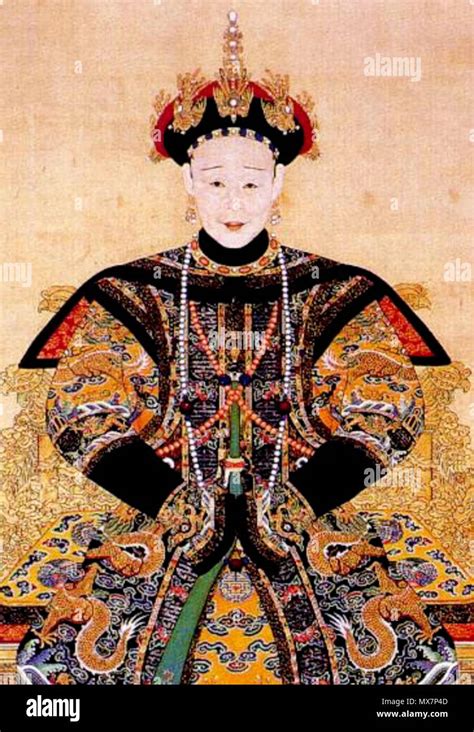 . The Imperial Portrait of the Qing Dynasty Empress Dowager Gongci ...