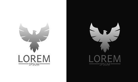 Template logo eagle spread wing silver color 6925420 Vector Art at Vecteezy