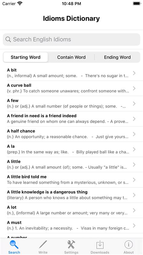 Idioms English Dictionary for iPhone - Download