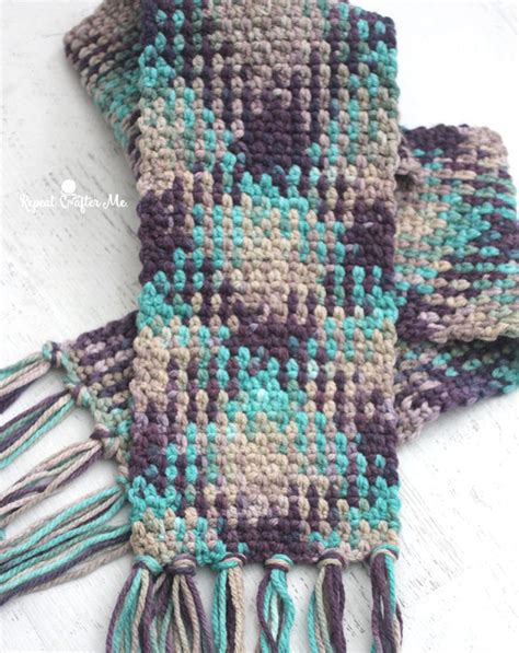 Crochet Planned Color Pooling Scarf - Repeat Crafter Me