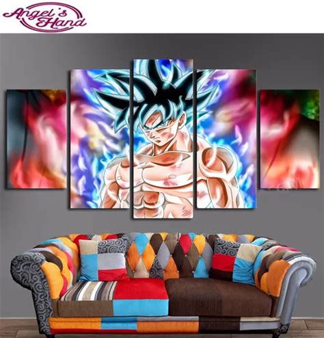 new 5d DIY Diamond Painting Anime Dragon Ball Goku 3d Diamonds Painting ...