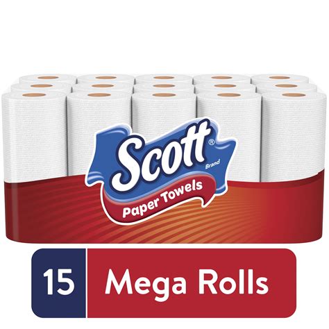 Scott Paper Towels, Choose-A-Sheet, 15 Mega Rolls - Walmart.com - Walmart.com