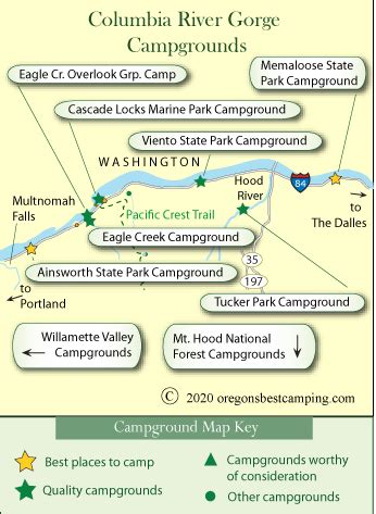 Columbia River Gorge Campground Map