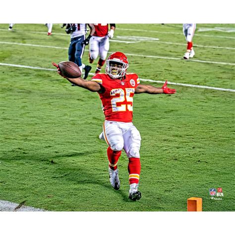 Clyde Edwards-Helaire Kansas City Chiefs Unsigned First Career Touchdown Celebration Photograph