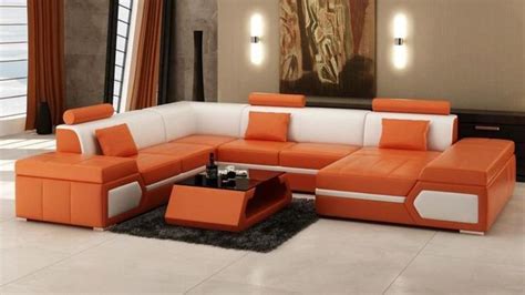 Luxurious Modern Style Leather Sectional Sofa Set | Modern leather ...