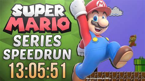 Super Mario Series Speedrun in 13:05:51 (Super Mario Bros.) - YouTube