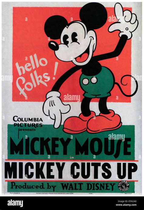 MICKEY CUTS UP, Mickey Mouse, 1931 Stock Photo - Alamy