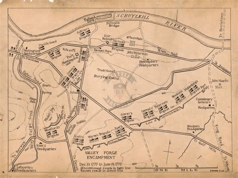 Valley Forge, Pennsylvania Winter Encampment Map – Battle Archives