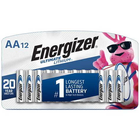 Energizer Ultimate Lithium AA Batteries, Double A Batteries (12 Pack) - Walmart.com - Walmart.com