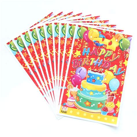 20pcs/lot Colorful Happy Birthday Theme Gift Bag Party Decoration ...