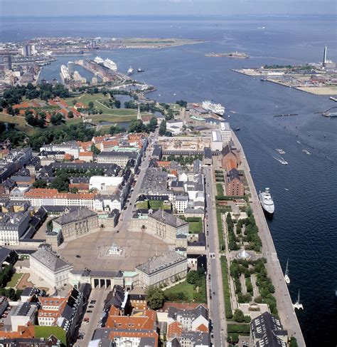 An aerial view of Amalienborg Palace in Copenhagen, Denmark | Aerial, Denmark, Nordic countries